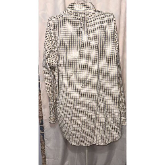 Good CONDITION Ralph Lauren Oxford Shirt Men's Size 17 1/2 Checkered Classics Bi - Picture 7 of 8